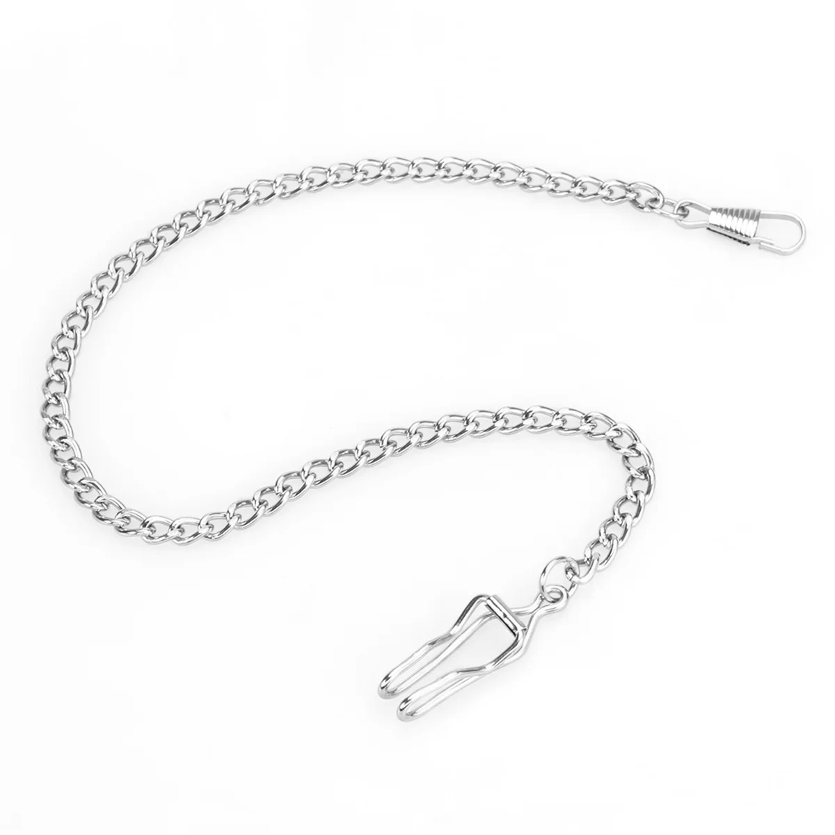 Silver Plated Pocket Heavy Duty Lobster Claw Sturdy Construction Shiny Perfect for Pocket Watch Users Key Chain