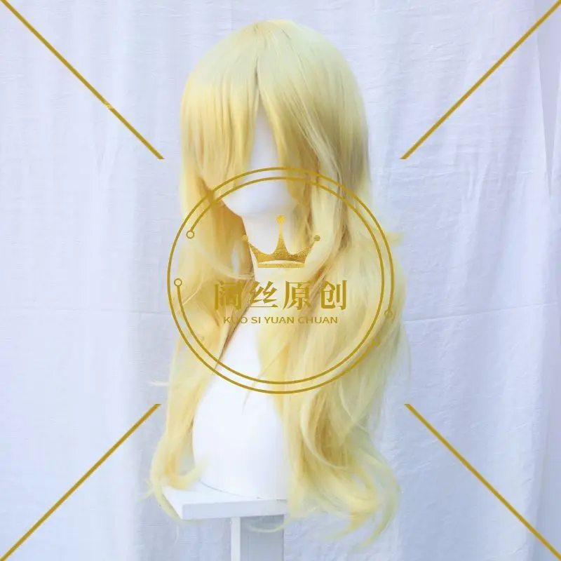 باروكة كوسبلاي أنيمي موجات ذهبية كبيرة لـ Kaori Miyazono، كذبتك في أبريل شعر مستعار كامل #5