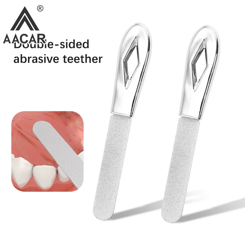 Stainless Steel Teeth File Tooth Grinding Tools Wisdom Tooth Sandpaper Stick Dental Correction Tools Tooth Alignment Silvery