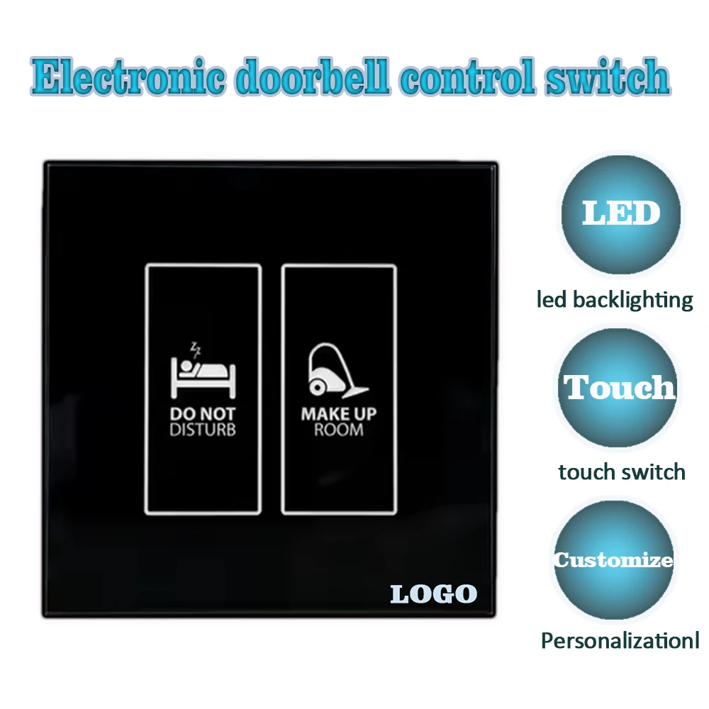 

Hotel Door Display Controller Doorbell Control Switch with Don't Disturb Clean Laundry Service Button 110/220/12V LED back light