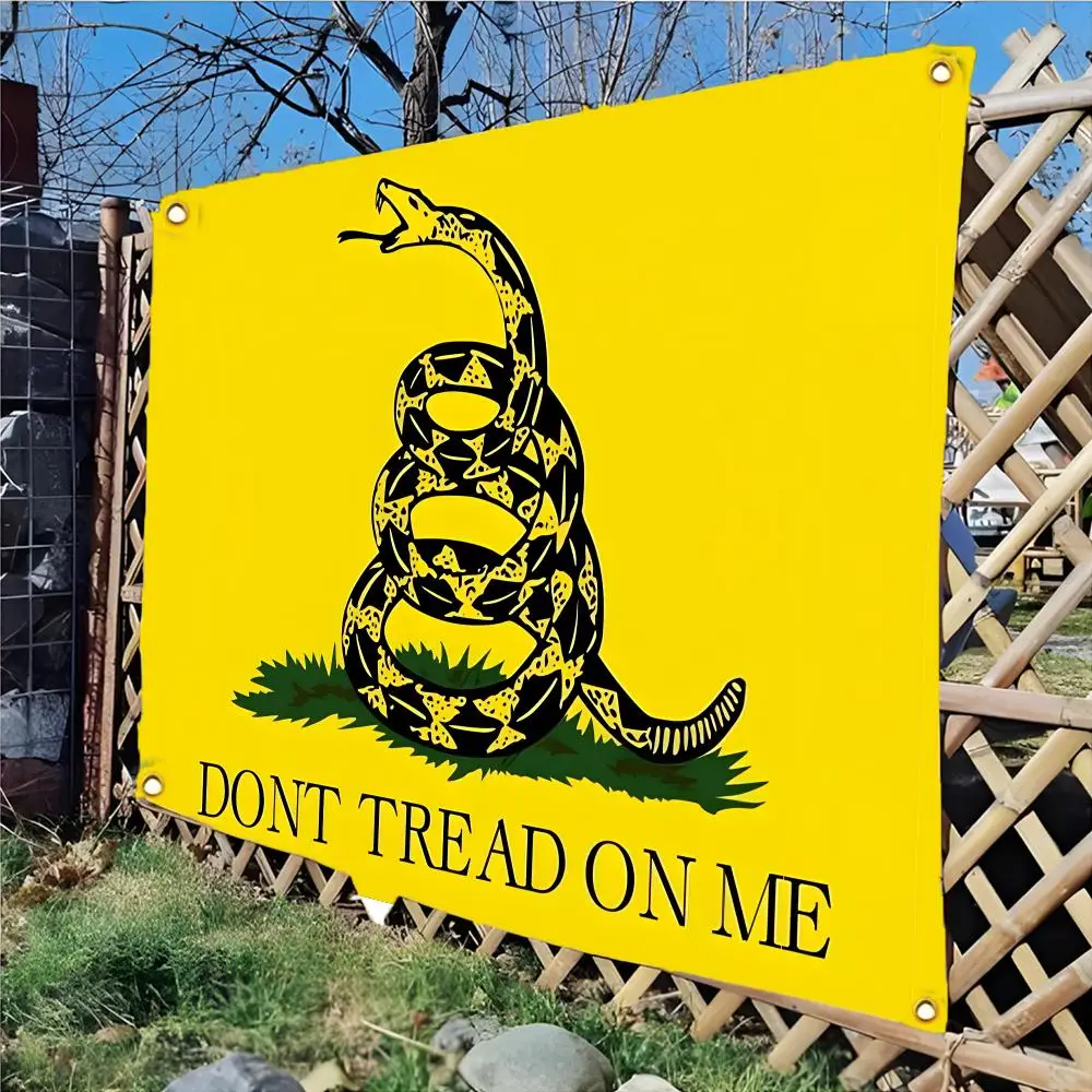 historical Gadsden Dont Tread on Me Flags Daily four ring borderless design indoor outdoor decor easy hang install