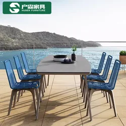 Outdoor furniture tables and chairs teak rattan old balcony garden villa courtyard leisure milk tea