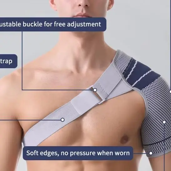 1 قطعة دعم هدفين ل الممزق الكفة الدوارة قابل للتعديل الكتف دعم وسادة حزام BandStrap التفاف ضغط الأكمام الخلفية هدفين الحرس