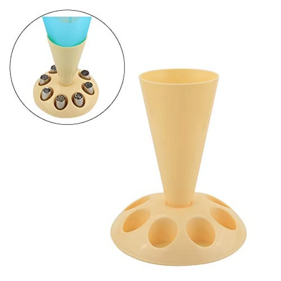 

Pastry Bag Holder Stand, Icing Bag Holder, Piping Bag Holder with 8 Holder Slots, Pipping Bag and Tips Holder, Piping Bag Stand