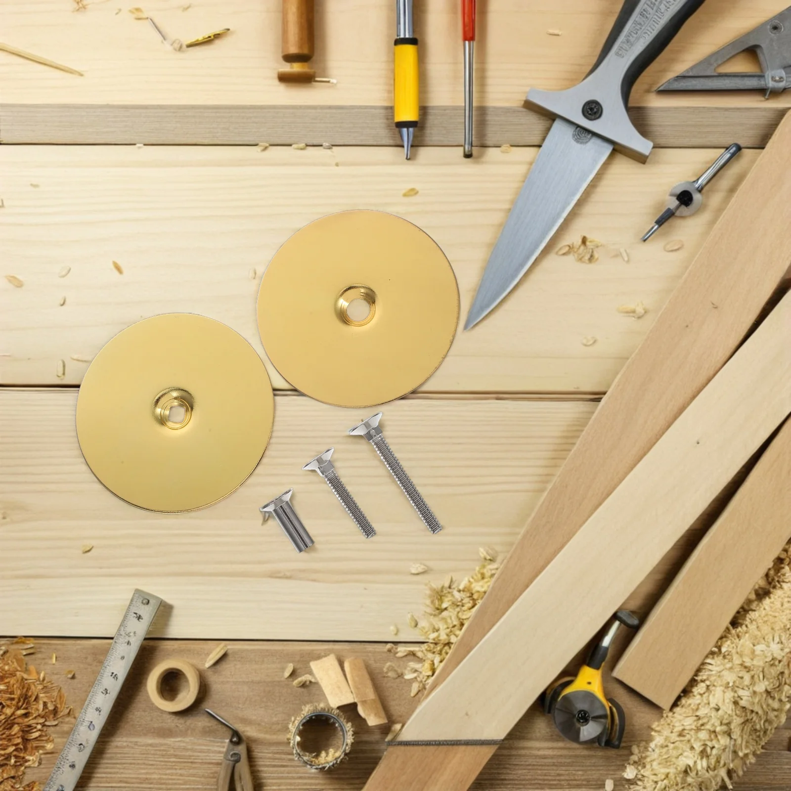 빈티지 스타일 스테인리스 스틸 도어 잠금 구멍 커버 플레이트 1세트, 아파트 도어용 홈 보안 업그레이드 커버