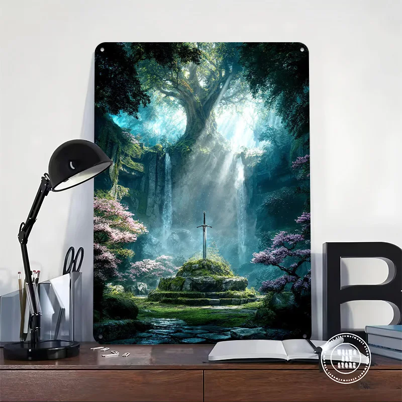 Sanctum of the Fallen Blade Metal Poster Customized Wall Art Retro Vintage Metal Tin Signs for Bathroom Decor Room Wand Deko