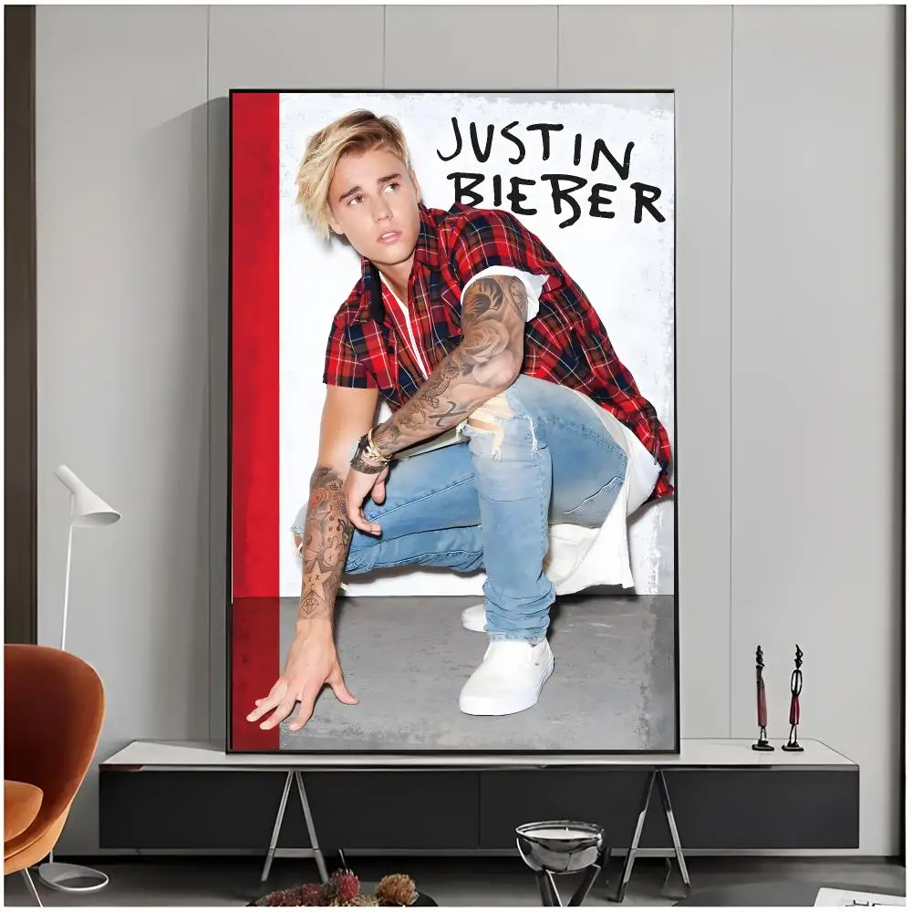 singer musician J-Justin Bieber Poster Living Room Bedroom Decorative Print Unframed Decor