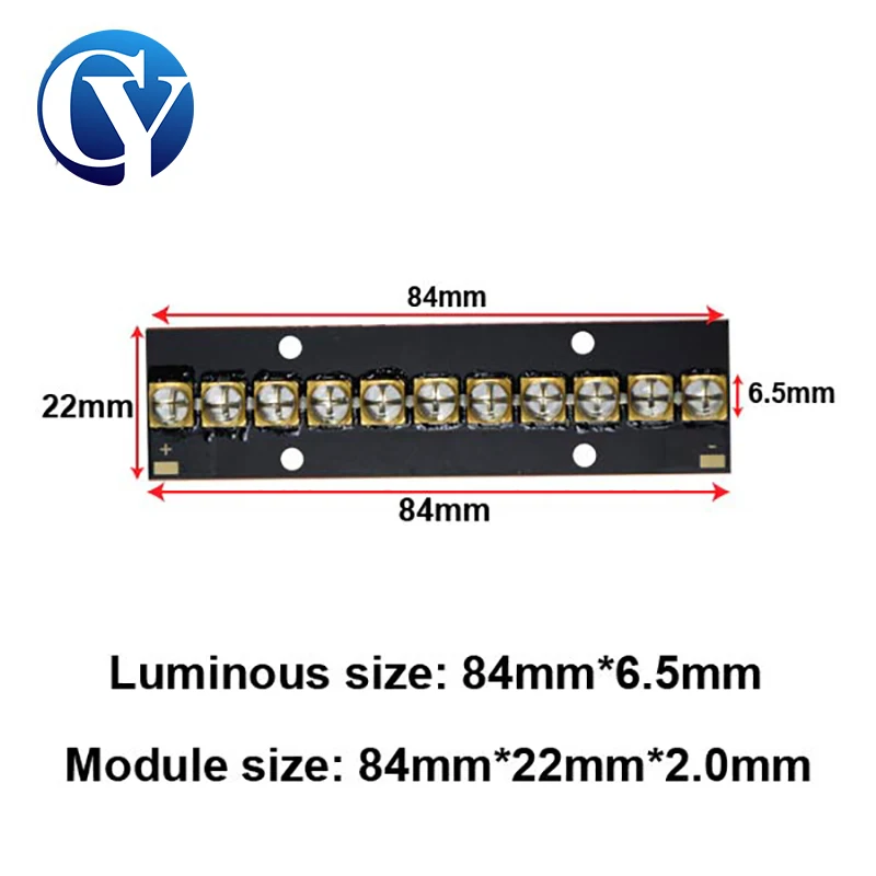 

110 Вт 6565 УФ-светодиодная УФ-лампа для отверждения 365 нм 385 нм 395 нм 405 нм УФ-лампа для отверждения UVLED модуль УФ-лампа для принтера