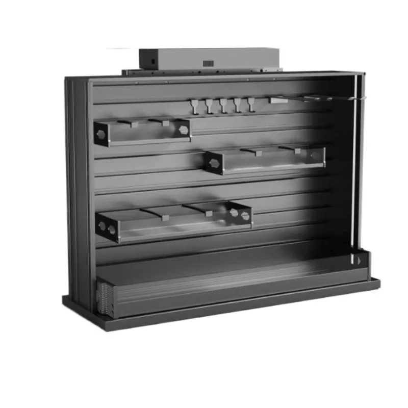 Cabinet intelligent lift kitchen all-aluminum hanging cabinet vertical electric voice voice control touch basket