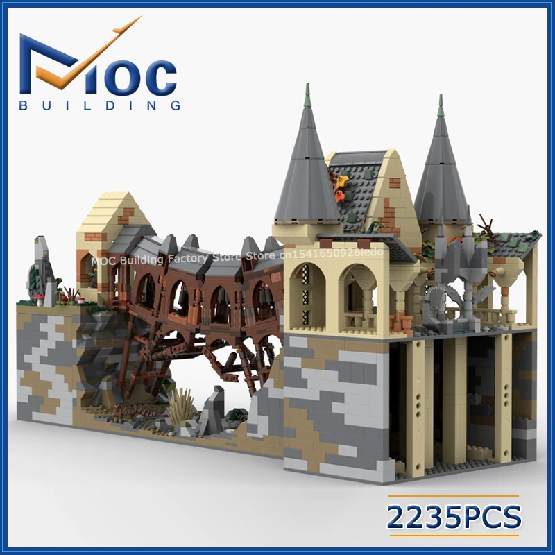 MOC Bouwstenen Klassieke Filmscène Houten Brug Model Creatieve Street View Architectuur Speelgoed DIY Monteren Bakstenen Kerstcadeau