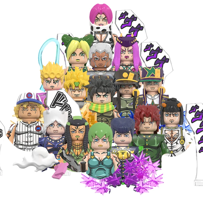 

MOC Creative JOJO Dio Brando Erina Joestar Adventure Doll Mini Anime Action Figures Building Blocks Bricks DIY Toys for KID gift