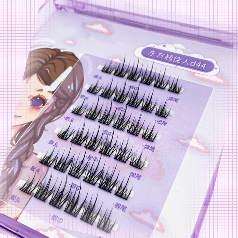 ADIYA-extensiones de pestañas de visón individuales, herramienta de maquillaje, envío gratis, segmentado, Natural, rizado en C, DIY, en casa