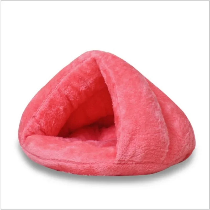 Winter Warm Triangle Cat Nest Slippers Pet Dog Nest Cat Dog Mat Thickened Sleeping  Bag Mongolian Bag  Nest New Pet Nest Cat Dog