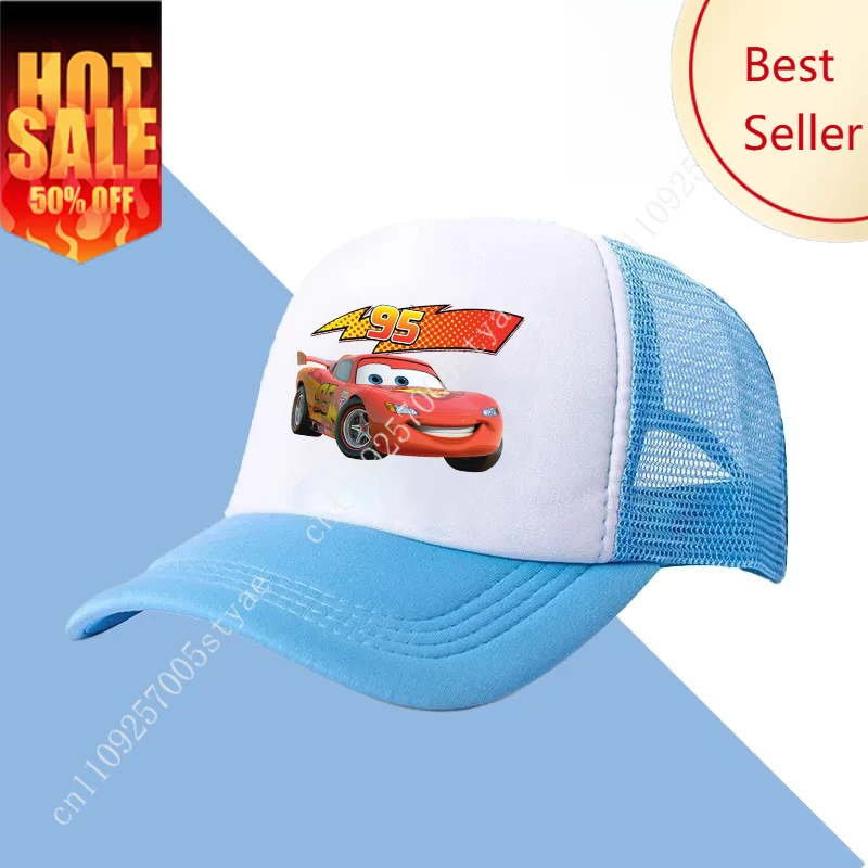 

Cars McQueen Baseball Cap For Adjustable Protection Casual Hip-Hop Mesh Sun Classic Cotton Peaked Hat
