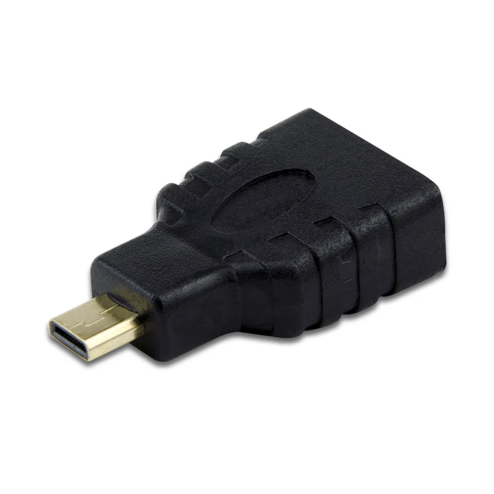 2 sztuk Micro HDMI-kompatybilny z HDMI kompatybilny Adapter złącze męskie do żeńskiego konwerter pozłacane się z takim rozszerzeniem HDTV kamery