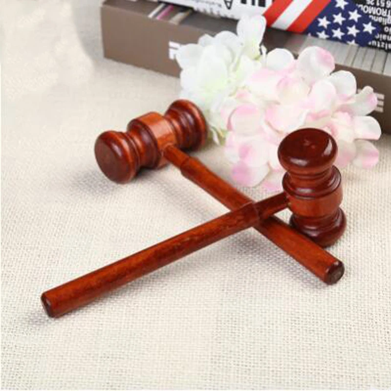 1PC Mini Hammer Lawyer Decoration Hammers Judge Hammer Wooden Hammer Wood Multitool Small Hammer Birthday Gift Christmas Toy