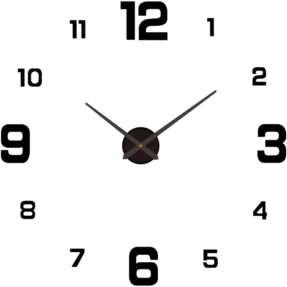 Large for frameless Wall Clock with 3D Mirror Art Design for DIY Interior Styling in Living Room Dining Area and Bedroom