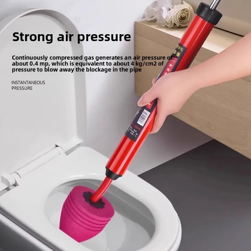 

Toilet plunger - High-pressure air tool for clearing sewer - Special for clogged toilet pipes