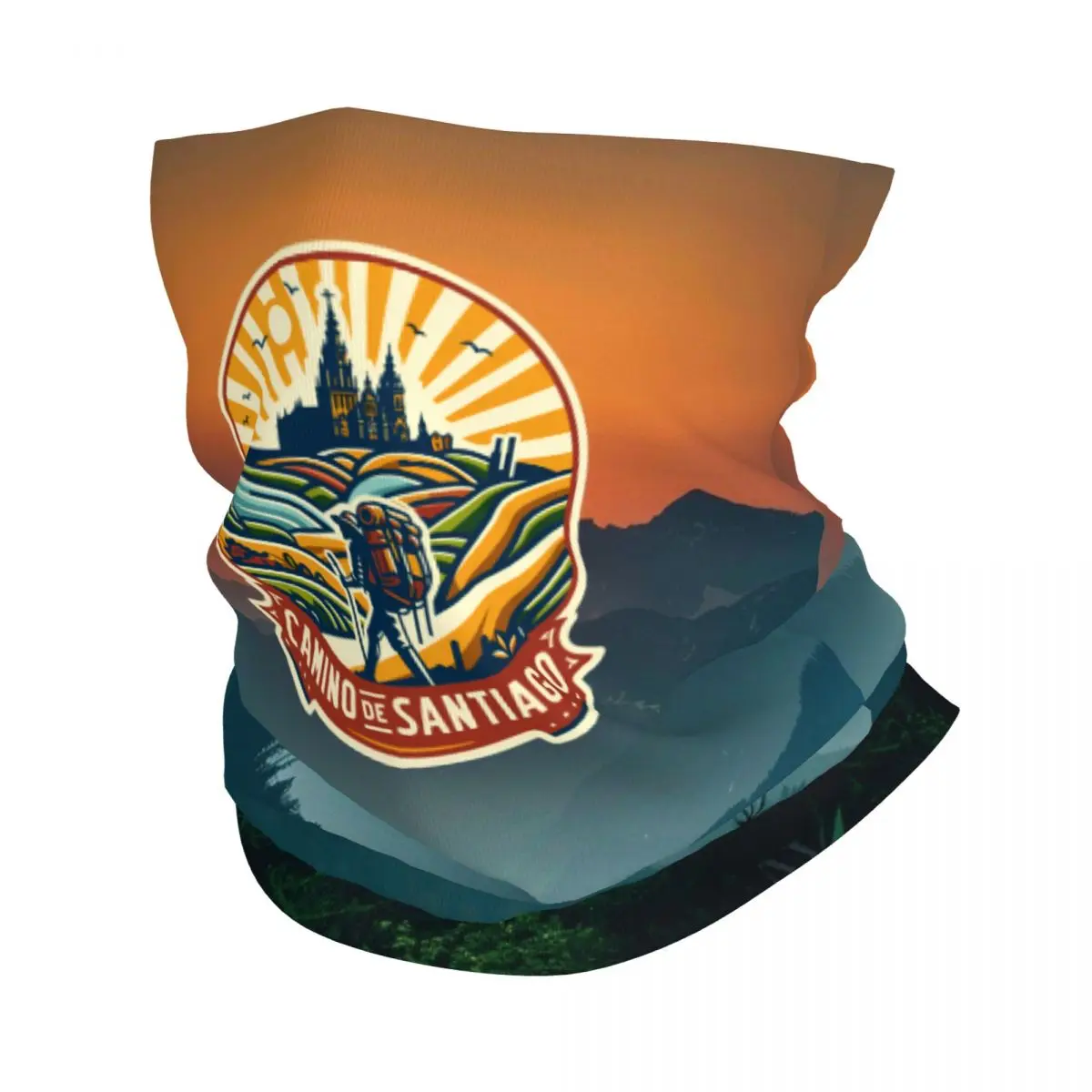 Buen Camino De Santiago Bandana Cuello Polaina para Esquí Correr Hombres Mujeres Wrap Bufanda Diadema Calentador