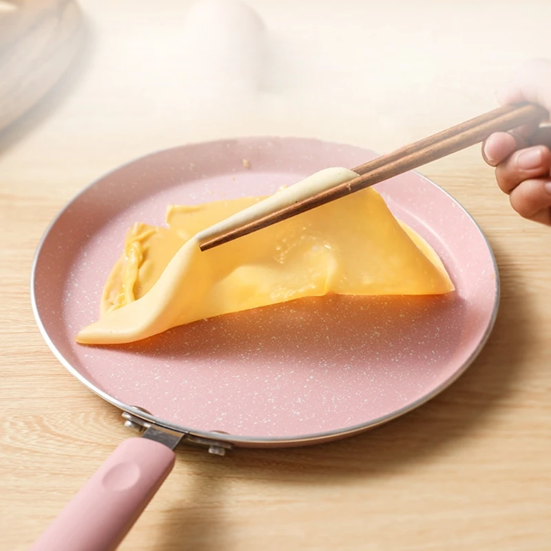 KX4B Flat Bottom Pan Pink Non-Stick Pot for Gas Stoves and Cooker Use Mini Omelettes Fried Eggs Pancake Baking Pans Frying Pot
