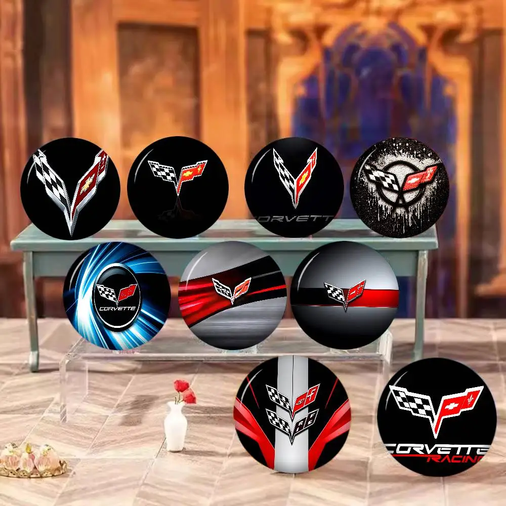 C-Corvette Novelty Car Anime Brooches Cute Cartoon Badge Jacket Jeans Lapel Pin Gift Accessorie