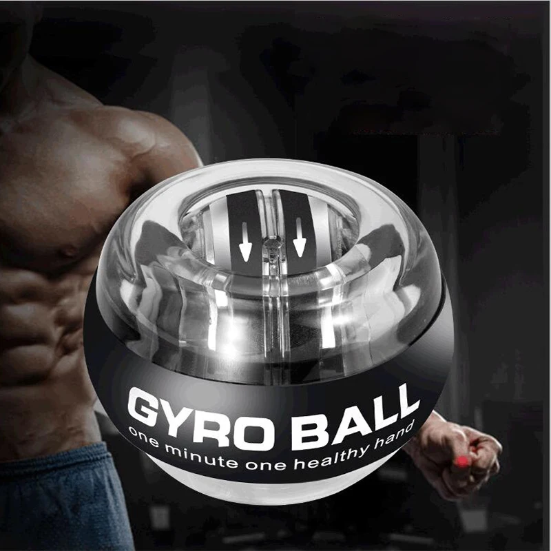 LED Wrist Ball Power Trainer Ball Auto-Start Gyroscopic Arm Hand Forearm Exerciser Power Wrist Gyro Ball Sport Fitness Equipment