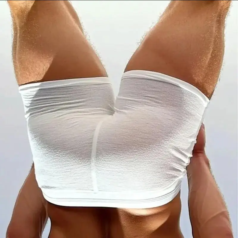 See Through Men's Light Knitted Home Shorts White Man Short Pants Breathable Thin Sports Shorts Man