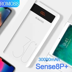 ROMOSS Sense8P+ Power Bank 30000mAh 18W Fast Charging External Battery 30000 mAh Cargador de bateria de Potencia externa Charger