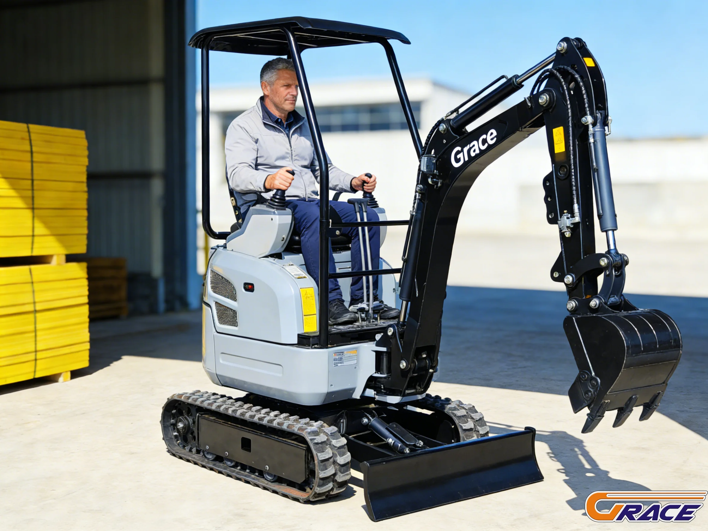 

3-тонный мини-экскаватор с двигателем Kubota, гидравлическим захватом для погрузки материалов, удаления мусора и лесозаготовок, строительное оборудование