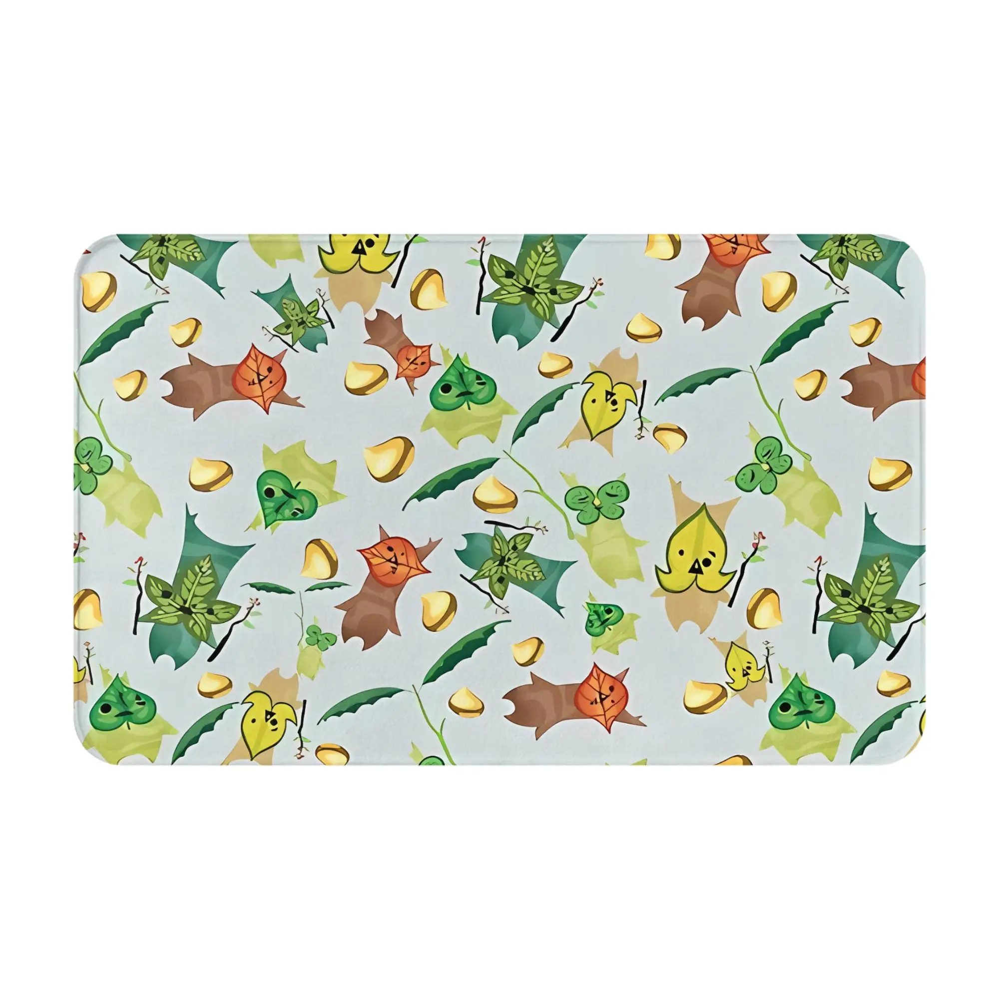 Seeds BOTW Seamless Repeating Pattern Anti-Slip Doormat Kitchen Mat Korok Welcome Indoor Home Decor