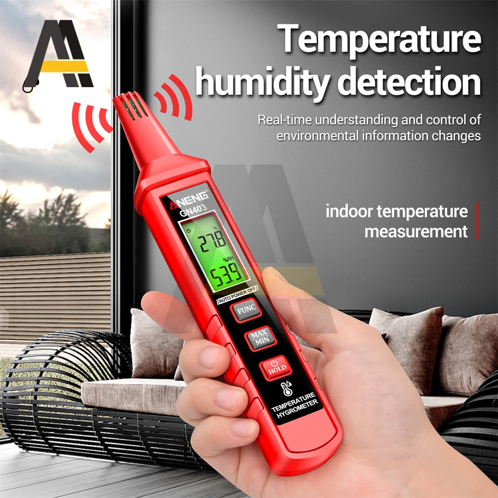 ANENG GN403 Industrial Digital Temperature Gas Leakage Analyzer Humidity Meter High Sensitivity Sensor Temperature Hygrometer