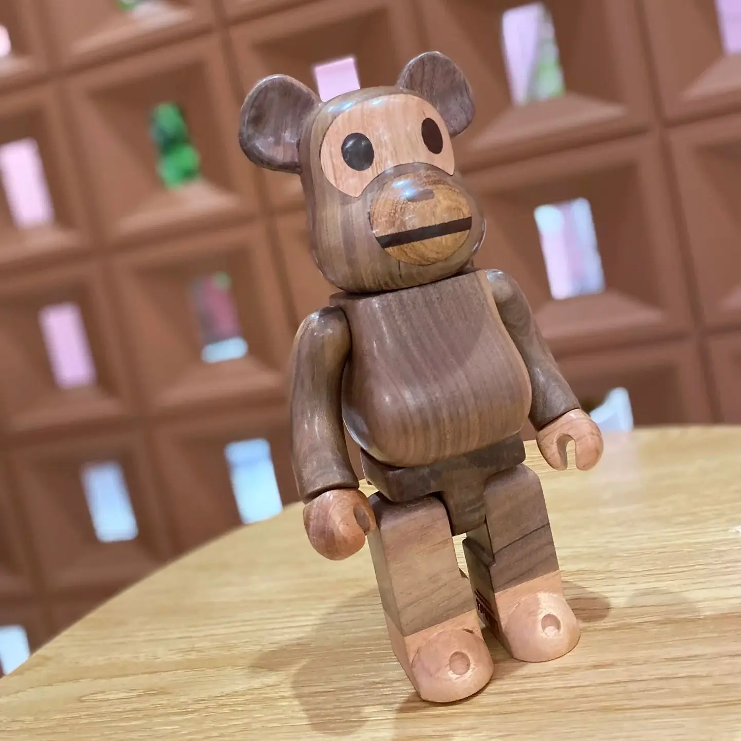 Bearbrick 400% Baby Milo 28cm Wood Toy Designer Toy x karimoku Action Figure Handmade Desktop Collection Ornaments