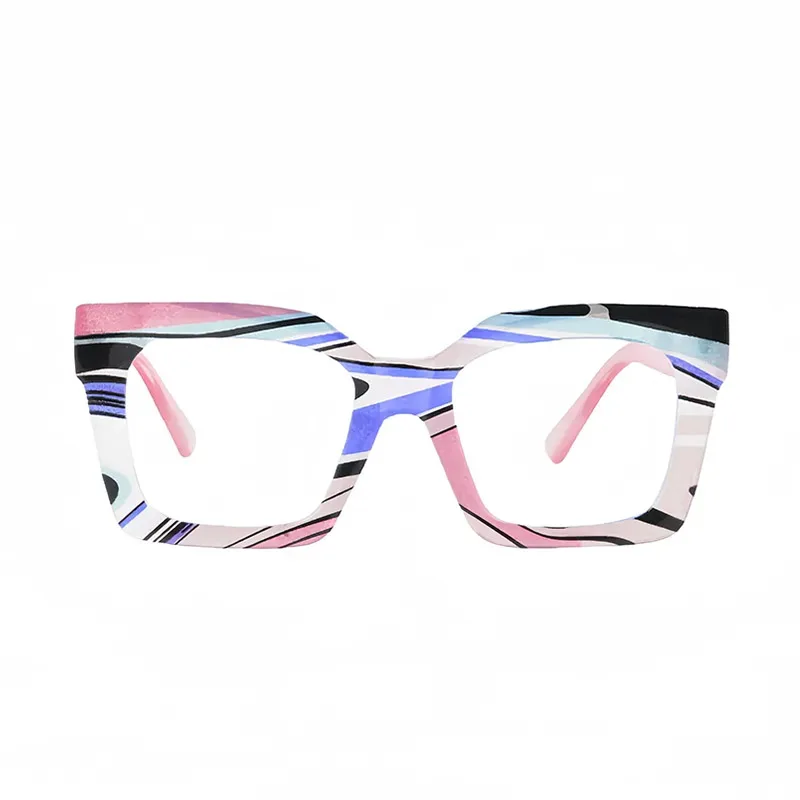 Rhaegal Personalized Square Anti Blue Light Pink Glasses for Women Stylish Decorative Transparent Computer Glasses очки женские