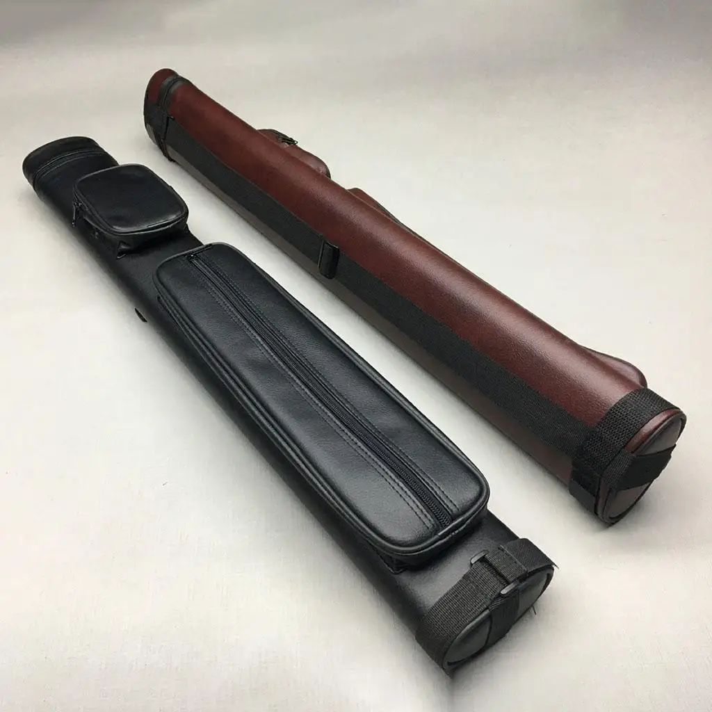 

Овальный чехол для кия с 4 отверстиями, кожаный, с плечевым ремнем, мягкий для бильярдной палки