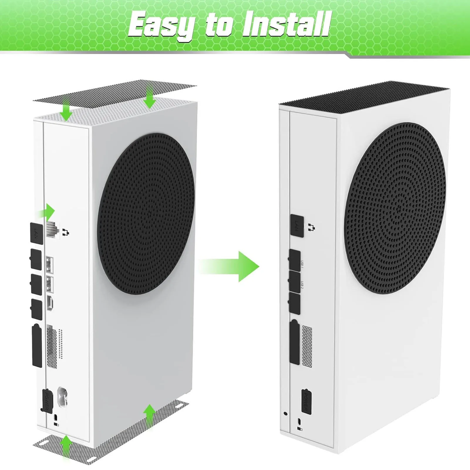 Dust Filter Cover 8 Silicone Dust Plugs Reusable 4 PVC Game Console Dust Filter Heat Dissipation for Game Console