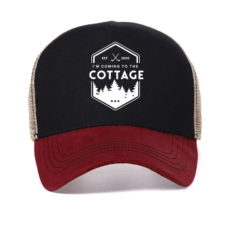 I'm Coming To The Cottage hat Unisex net breathable trucker hat Adjustable Casual Baseball Cap Gift Idea