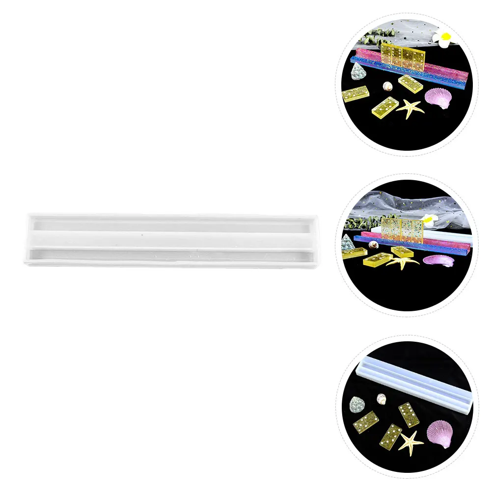 

2pcs Domino Stand Silicone Mold Non-Stick Flexible Reusable Craft Resin Jewelry Accessories Making Supplies Easy Clean Home Fun
