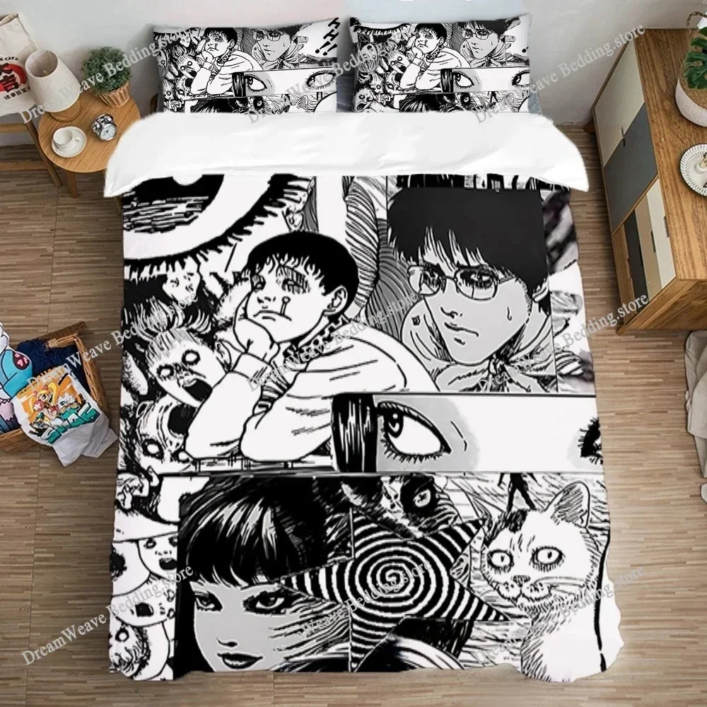 Horror Film Tomie  Sheets Quilt Covers Bedding Dormitory Sheets Bedding Set Soft Warm Bedding Set Luxury Gift Luxury Gift