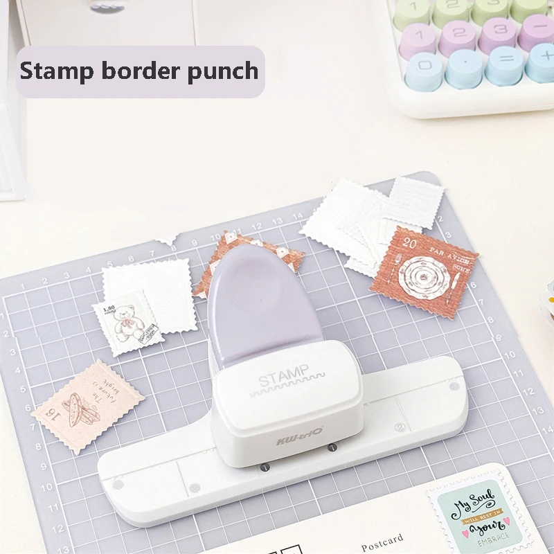 

1PC Pattern edge pressing and cutting machine, suitable for cutting patterns on stamps, photos, cards and paper。School supplies