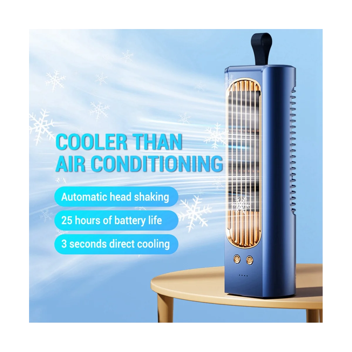 Household Tower Fan 90° Circulation Oscillating Quiet Cooling Air Conditioner Portable Standing Floor Desk Bladeless Fan