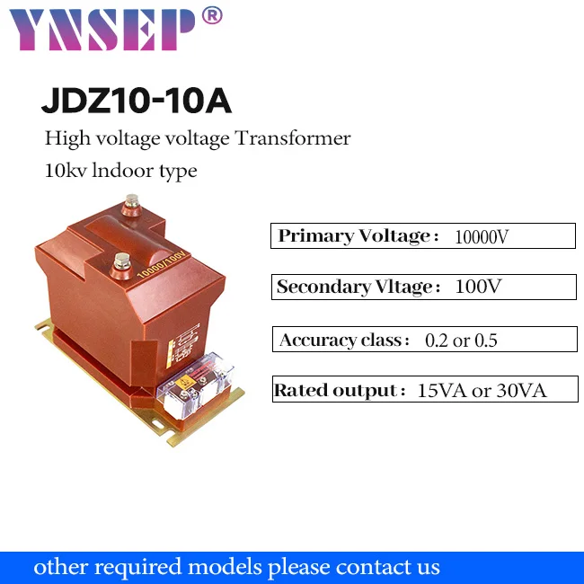 Potential Transformer for Metering Protection VT PT JDZ Series 10KV Indoor Single Phase Epoxy Resin Casting Voltage Transformer