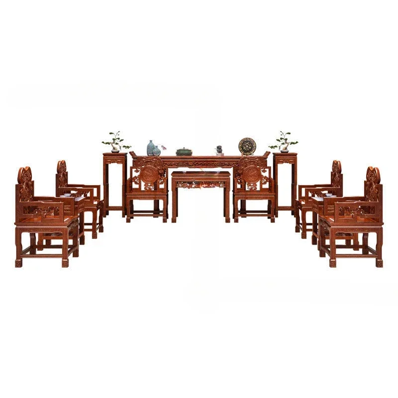 

six-piece set Chinese strip case eight immortals table hall house antique incense case shrine table offering table