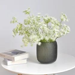 51CM 3 Head Short Branch Lace Flower Nordic Household Living Room Decoration Silk Flower Wedding Foam Flower