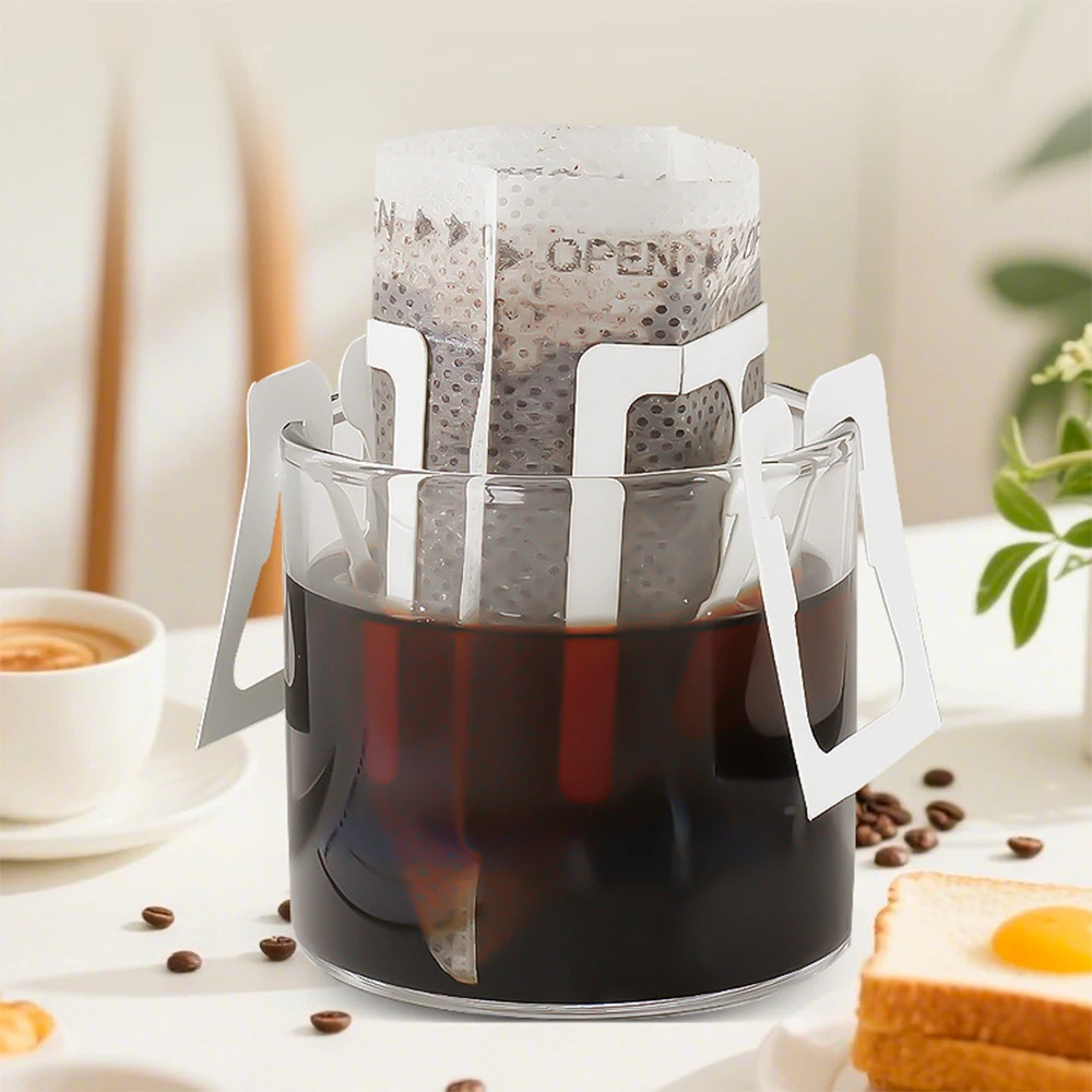 50pcs/bag Hanging Ear Coffee Powder Filter Paper Hand Brewing Filter Bag Thickened Food Grade Hanging Ear Coffee Drip Filter Bag view 5