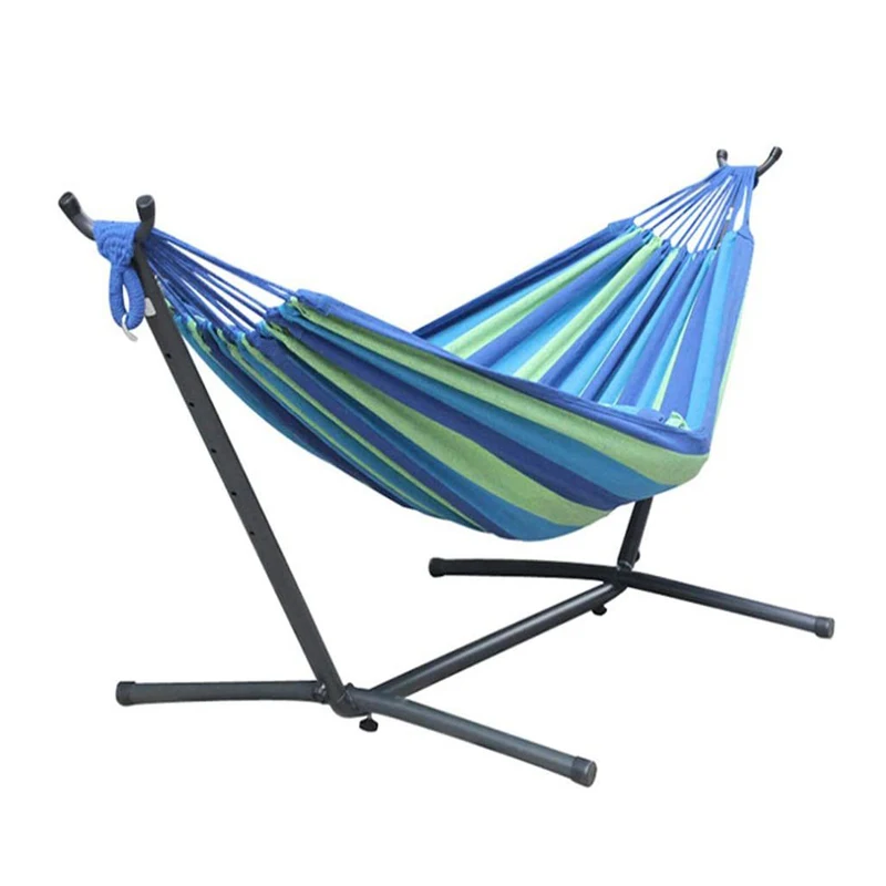 

Портативный гамак с подставкой для сада, двора, пешего туризма, кемпинга, гамак со стальным каркасом