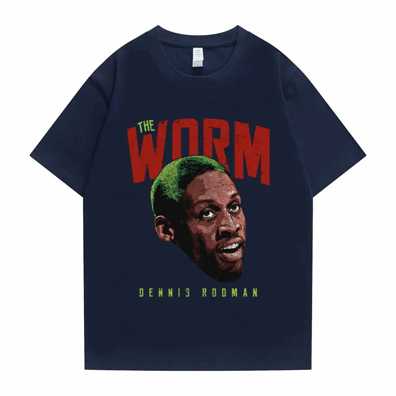 Hot New The Worm Dennis Rodman Graphic Tees Men Women Hip Hop Tshirt Boys Basketball T-shirt Male Loose T Shirts Man Streetwear