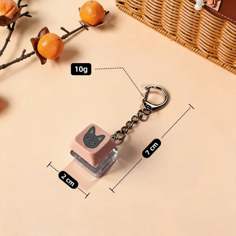 Ateez Glowing Creative Simulation Mechanical Keyboard Keycap Keyring Lovely Bag Decorative Hanging Ornament view 6