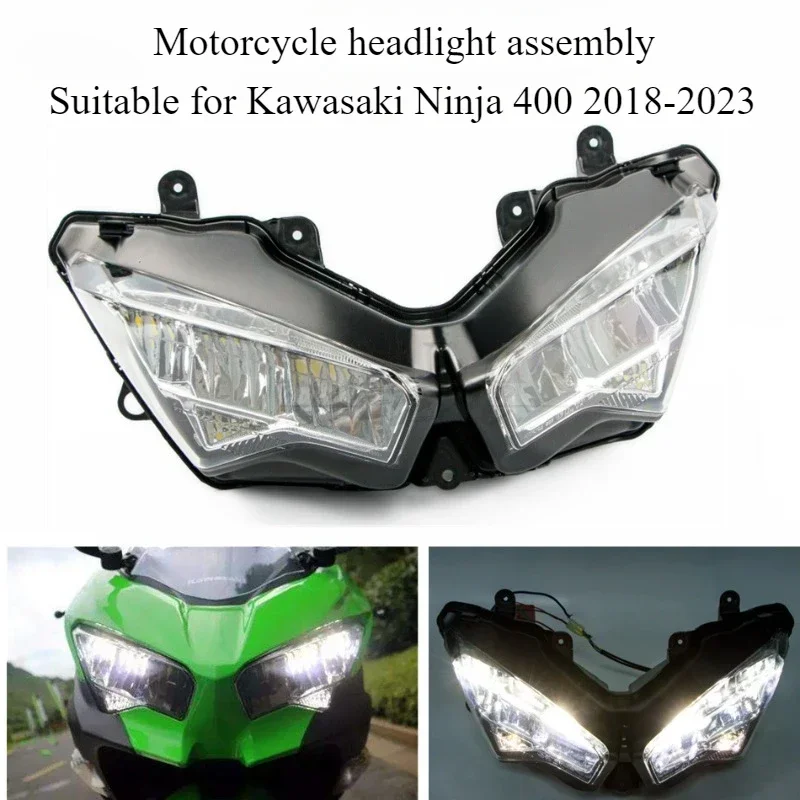 Suitable for Kawasaki Ninja 400 Ninja 250 Monster 1000 ZX6R 18-23 Motorcycle Headlight Assembly Motorcycle Headlight