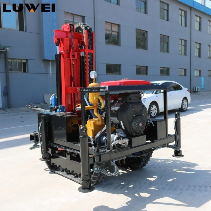 جودة عالية مجنزرة صغيرة أسفل جهاز حفر الثقب آلة حفر الديزل الهيدروليكية 200 متر DTH آلة الحفر #5