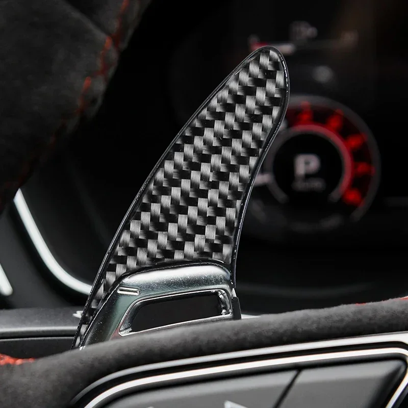 For Audi RS4 RS3 RS5 Q3 Q8 RS6 RS7 R8 TT Steering Wheel Shift Paddle Interior Trim Patch Extended Sports ABS Carbon Fiber